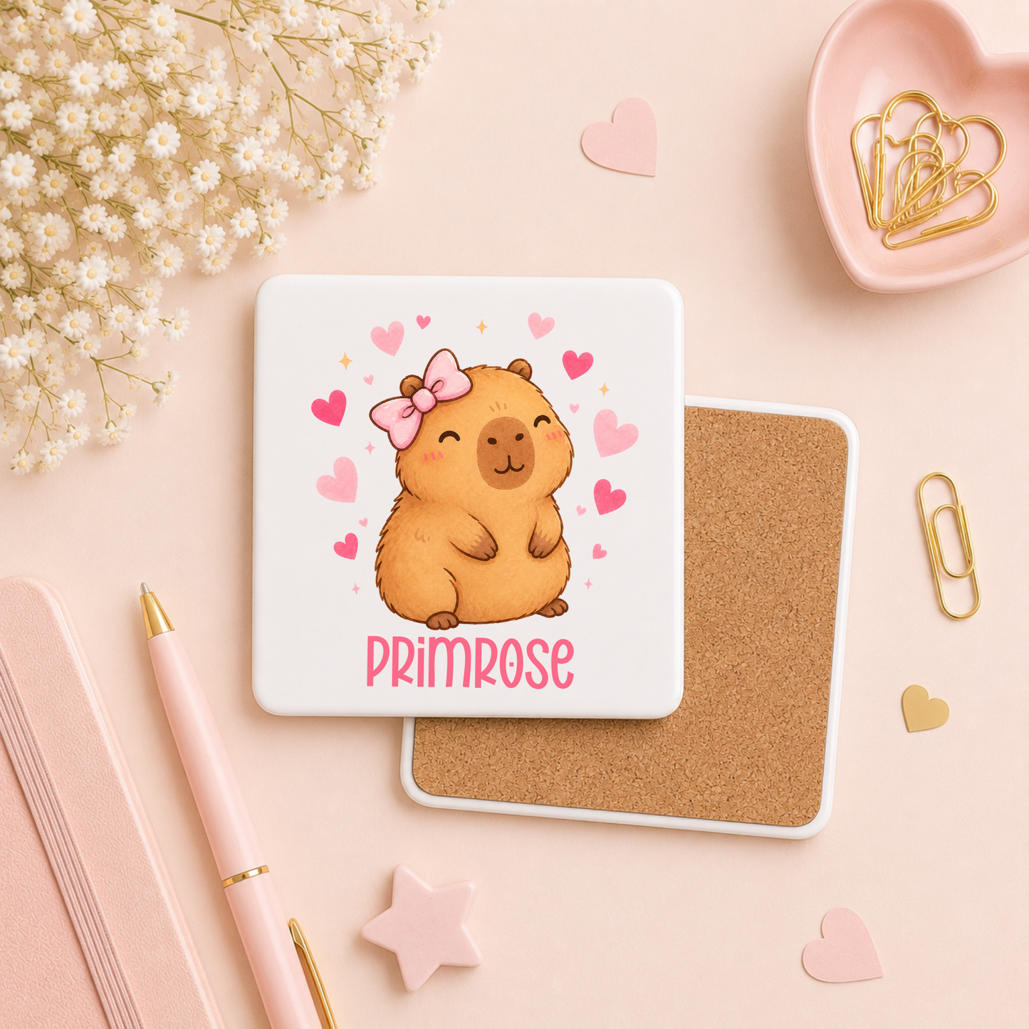 Capybara Mug & Coaster | Personalised Name
