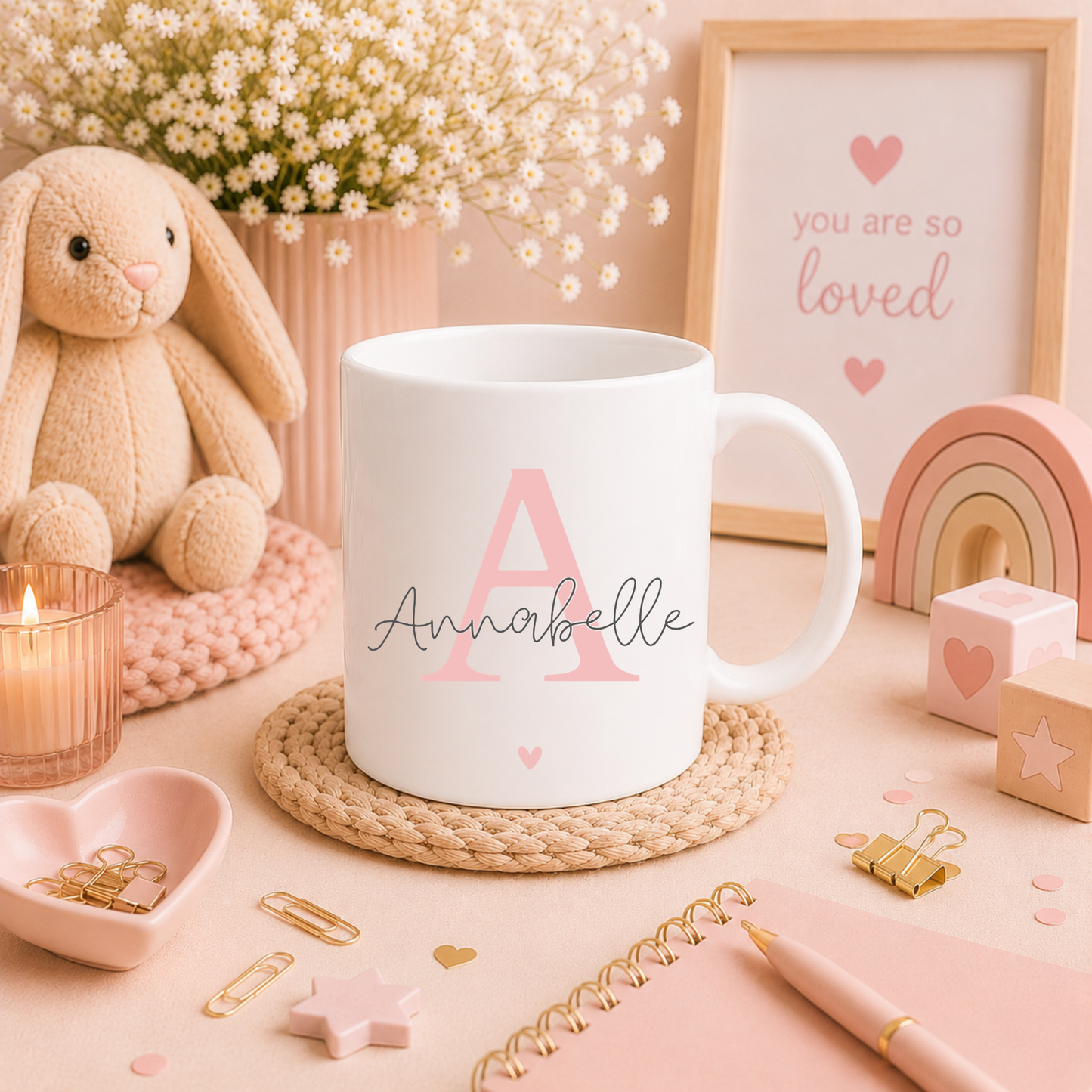 Initial Mug & Coaster | Personalised Name