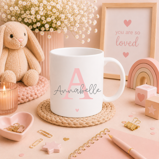 Initial Mug & Coaster | Personalised Name