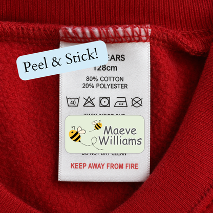 36 x Waterproof Stick-on Labels for Clothing, Lunchboxes, Water Bottles & more! | Washable Stickers