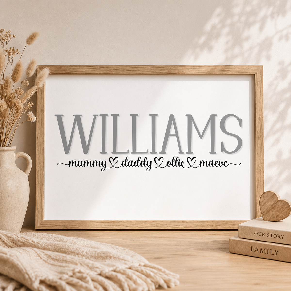 A4 Family Surname Print