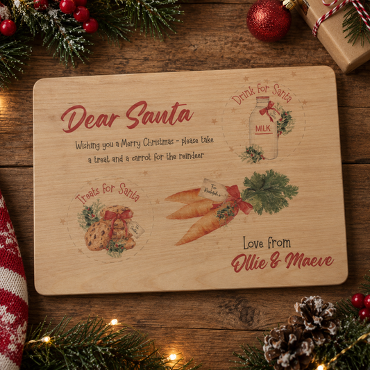Personalised Santa & Rudolph Treat Board