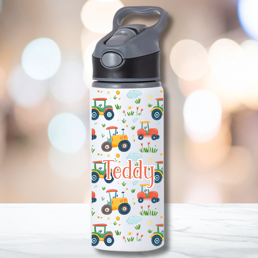 Tractors Water Bottle | Personalised Name